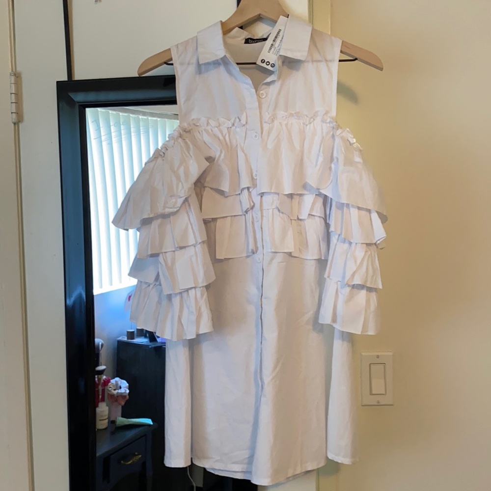 Harmony Tiered Ruffle Shirt Dress